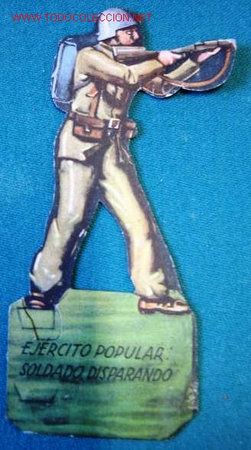 Militaria: Soldado del Ej&eacute;rcito Popular, en cart&oacute;n.