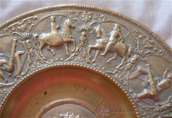 Militaria: PLATO MILITAR DE BRONCE 1944 EJERCITO ESPA&Ntilde;OL - Foto 4