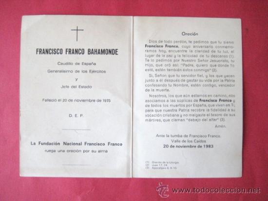 Militaria: DIPTICO HOMENAJE AL CAUDILLO 1983. ENVIO GRATIS&iexcl;&iexcl;&iexcl; - Foto 2
