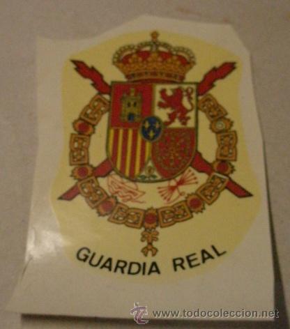 Militaria: Calcoman&iacute;a de 8 cms de la Guardia Real