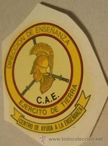 Militaria: Calcoman&iacute;a de 8 cms Direcci&oacute;n de ense&ntilde;anza, Ej&eacute;rcito de tierra - Foto 1
