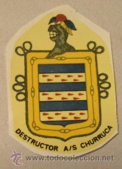 Militaria: Calcoman&iacute;a de 8 cms Destructor A/S Churruca - Foto 1