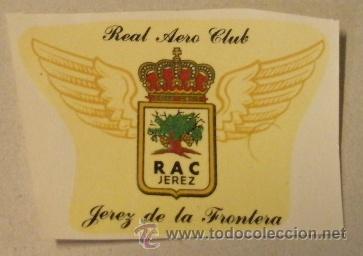 Military Antiques: Calcoman&iacute;a de 8 cms Real Aero Club Jerez de la Frontera