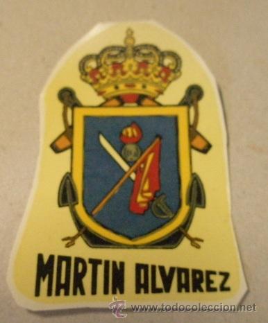 Military Antiques: Calcomania Martin Alvarez, mide 8 x 5,5 cms aprox