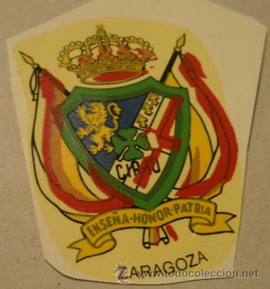 Militaria: Calcoman&iacute;a de unos 8 cms aprox. Zaragoza - Foto 1
