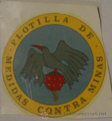 Militaria: Calcoman&iacute;a de unos 8 cms aprox. Flotilla de medidas contra minas