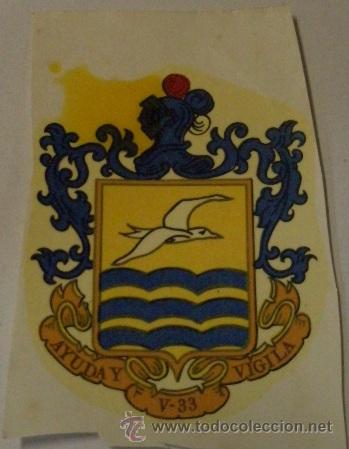 Militaria: Calcoman&iacute;a de unos 8 cms aprox. V-33