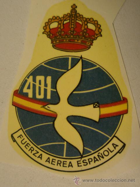 Militaria: Calcoman&iacute;a de unos 8 cms aprox. 401 Fuerza A&eacute;rea Espa&ntilde;ola