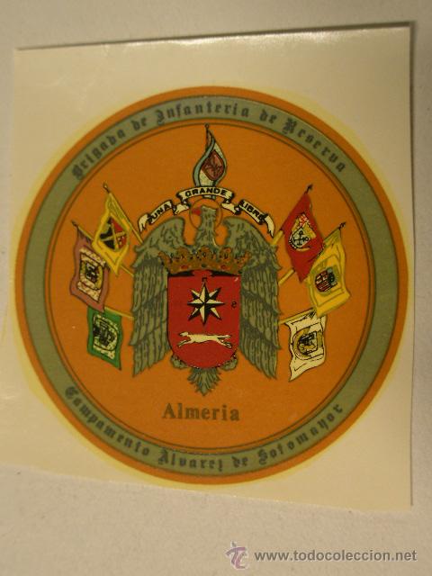 Militaria: Calcoman&iacute;a de unos 8 cms aprox. Brigada de Inafanter&iacute;a de Reserva, Almer&iacute;a