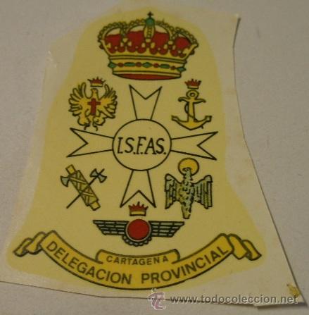 Militaria: Calcoman&iacute;a de unos 8 cms aprox. I.S.F.A.S
