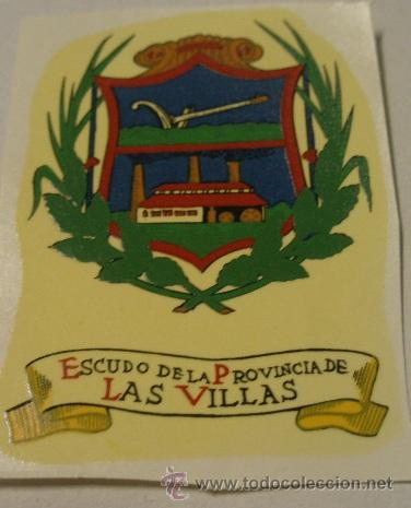 Militaria: Calcoman&iacute;a de unos 8 cms aprox. Escudo de la provincia de Las Villas