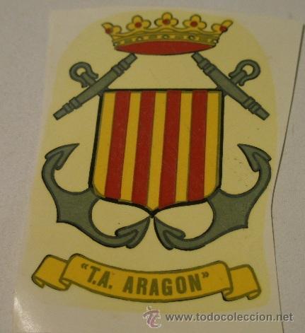 Militaria: Calcoman&iacute;a de unos 8 cms aprox. T.A Arag&oacute;n