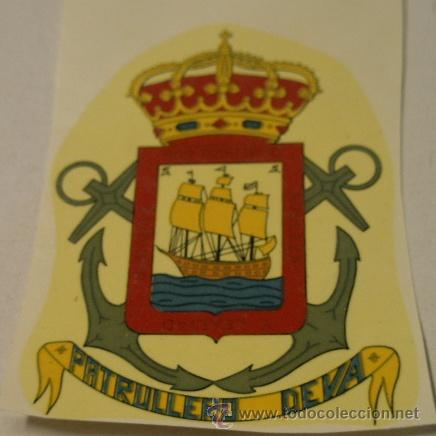Militaria: Calcoman&iacute;a de unos 8 cms aprox. Patrullero Deva - Foto 1
