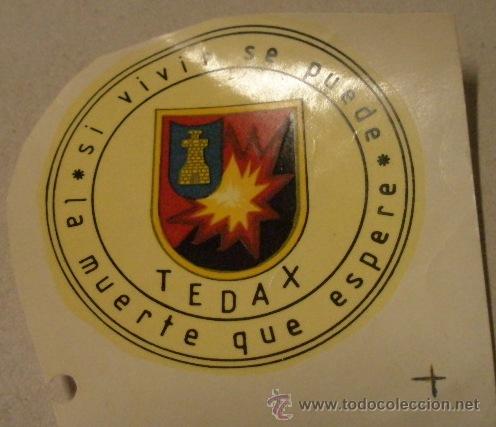 Militaria: Calcoman&iacute;a de unos 8 cms aprox. TEDAX - Foto 1