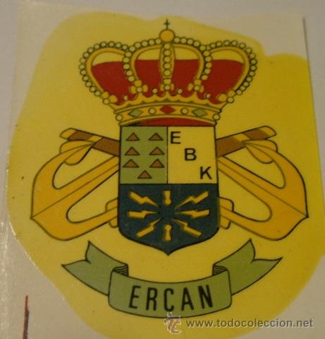 Militaria: Calcoman&iacute;a de unos 8 cms aprox. ERCAN