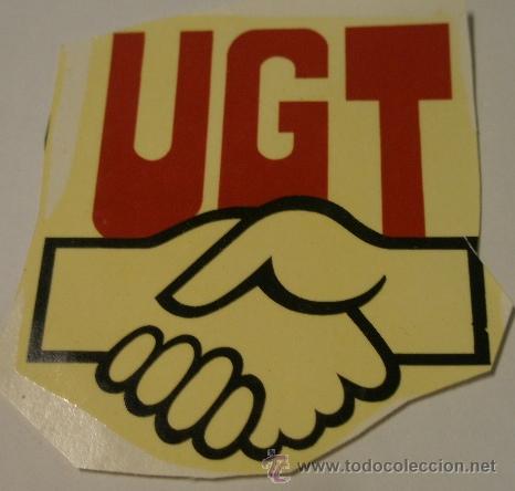 Militaria: Calcoman&iacute;a de unos 8 cms aprox. UGT - Foto 1