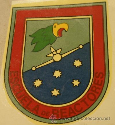 Militaria: Calcoman&iacute;a de unos 8 cms aprox. Escuela de Reactores - Foto 1