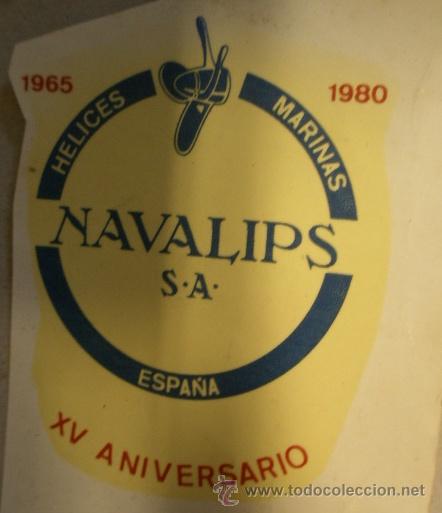 Militaria: Calcoman&iacute;a de unos 8 cms aprox. Navalips S.A - Foto 1