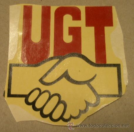 Militaria: Calcoman&iacute;a de unos 8 cms aprox. UGT - Foto 1