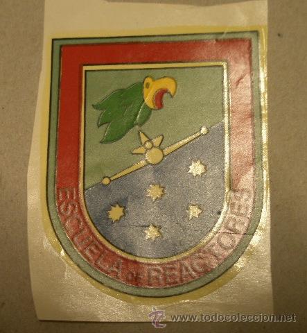 Militaria: Calcoman&iacute;a de unos 8 cms aprox. Escuela de reactores - Foto 1
