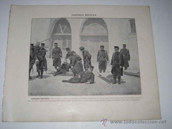 Militaria: 8 ANTIGUAS AUTOTIPIAS (LAMINAS)  SANIDAD MILITAR - FINALES DEL SIGLO XIX PRINCIPIOS DEL XX - MIDEN 2