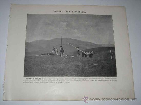 Militaria: 8 ANTIGUAS AUTOTIPIAS (LAMINAS)  ESCUELA SUPERIOR DE GUERRA - FINALES DEL SIGLO XIX PRINCIPIOS DEL X