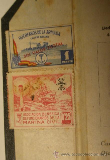 Militaria: Libreta de inscripci&oacute;n mar&iacute;tima, 1945 - Foto 5