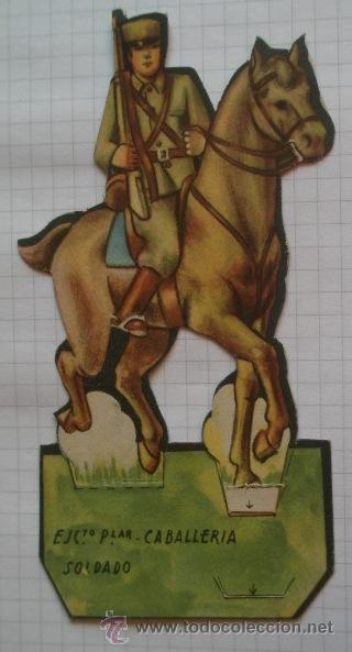 Militaria: Soldados del Ej&eacute;rcito Popular en cart&oacute;n, Soldado de Caballer&iacute;a