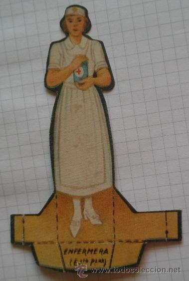 Militaria: Soldados del Ej&eacute;rcito Popular en cart&oacute;n, Enfermera