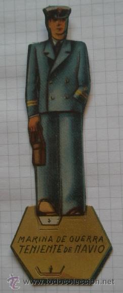 Militaria: Soldados del Ej&eacute;rcito Popular en cart&oacute;n, Teniente de nav&iacute;o, Marina de Guerra