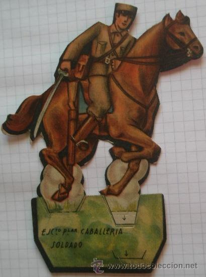 Militaria: Soldados del Ej&eacute;rcito Popular en cart&oacute;n, Soldado de Caballer&iacute;a