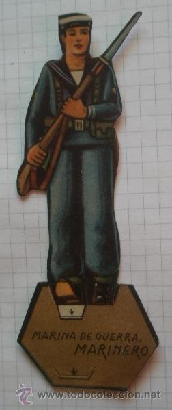 Militaria: Soldados del Ej&eacute;rcito Popular en cart&oacute;n, Marinero azul, Marina de Guerra