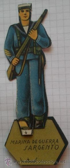 Militaria: Soldados del Ej&eacute;rcito Popular en cart&oacute;n, Sargento, Marina de Guerra