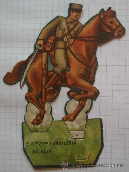 Militaria: Soldados del Ej&eacute;rcito Popular en cart&oacute;n, Soldado de Caballer&iacute;a