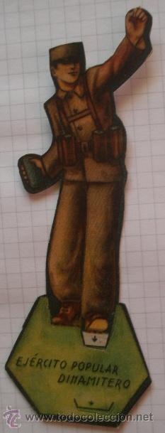 Militaria: Soldados del Ej&eacute;rcito Popular en cart&oacute;n, Dinamitero