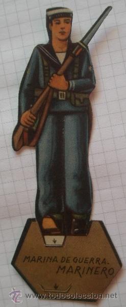Militaria: Soldados del Ej&eacute;rcito Popular en cart&oacute;n, Marinero azul, Marina de Guerra