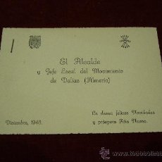 Militaria: FELICITACIÓN NAVIDEÑA - DALÍAS - ALMERÍA 1948