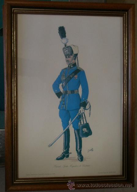 Militaria: L&aacute;mina enmarcada de 38 x 26 cms, n&ordm; 13