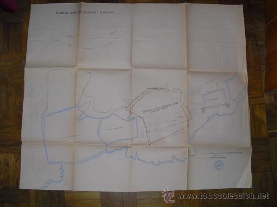 Military Antiques: 1940 GRAN PLANO DE LA ANTIGUA BATER&Iacute;A DEL ORZAN Y TERRENOS ADYACENTES
