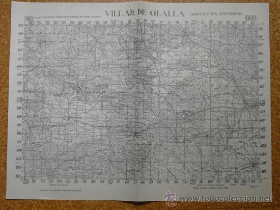 Militaria: OCTUBRE 1937 GUERRA CIVIL MAPA DE VILLAR DE OLALLA EDICION ESPECIAL EN MADRID E 1:50000