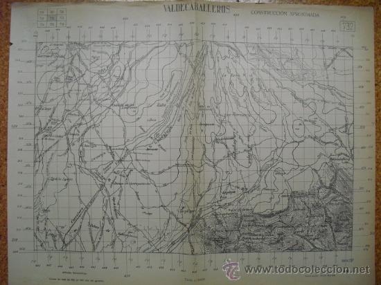 Militaria: MAYO 1938 GUERRA CIVIL MAPA DE VALDECABALLEROS EDICION ESPECIAL EN MADRID E 1:50000