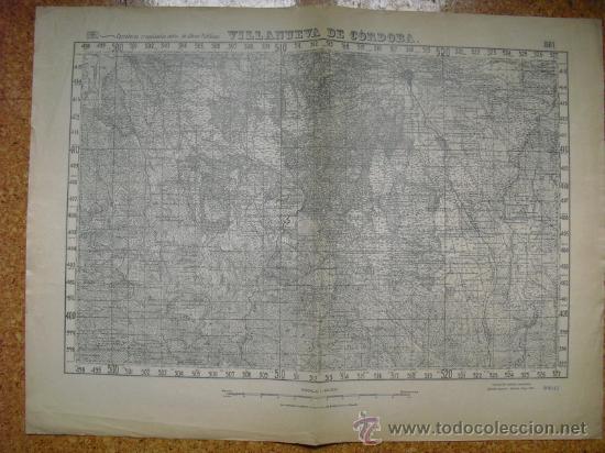 Militaria: MAYO 1938 GUERRA CIVIL MAPA DE VILLANUEVA DE CORDOBA EDICION ESPECIAL EN MADRID E 1:50000