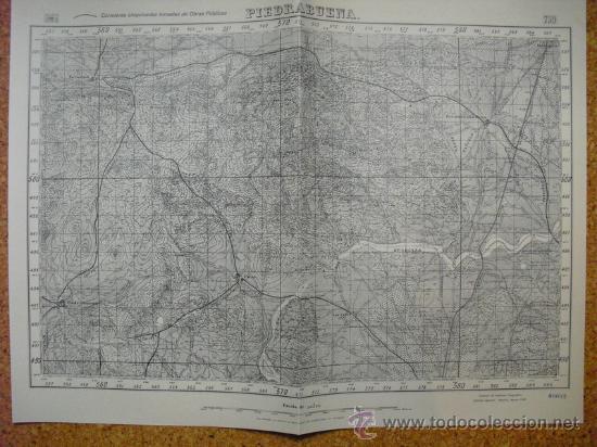 Militaria: AGOSTO 1938 GUERRA CIVIL MAPA DE PIEDRABUENA EDICION ESPECIAL EN MADRID E 1:50000 UNICO