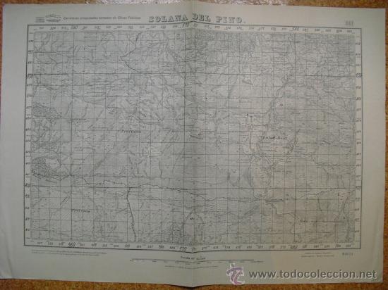 Militaria: OCTUBRE 1938 GUERRA CIVIL MAPA DE SOLANA DEL PINO EDICION ESPECIAL E E 1:50000 &Uacute;NICO