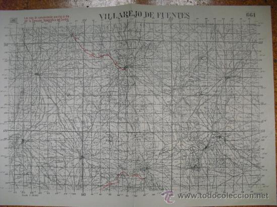 Militaria: DICIEMBRE 1937 GUERRA CIVIL MAPA DE VILLAREJO DE FUENTES ED. ESPECIAL EN MADRID 1:50000 &Uacute;NICO