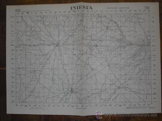 Military Antiques: NOVIEMBRE 1938 GUERRA CIVIL MAPA DE INIESTA EDICION ESPECIAL EN MADRID E 1:50000