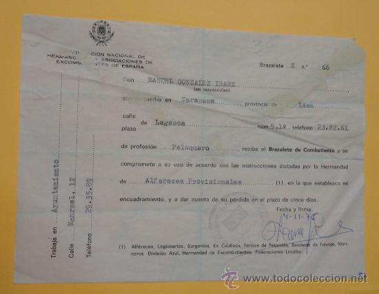 Militaria: Documento tama&ntilde;o cuartilla, Alfereces provisionales - Foto 1