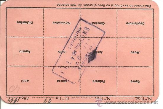 Militaria: 0597 CARNET de la Seccion Femenina de las F.E.T. y de las J.O.N.S de Segovia