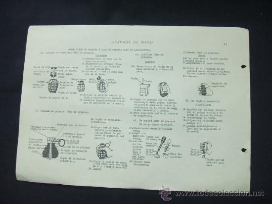 Militaria: 3 LAMINAS - GRANADAS DE MANO - - Foto 3