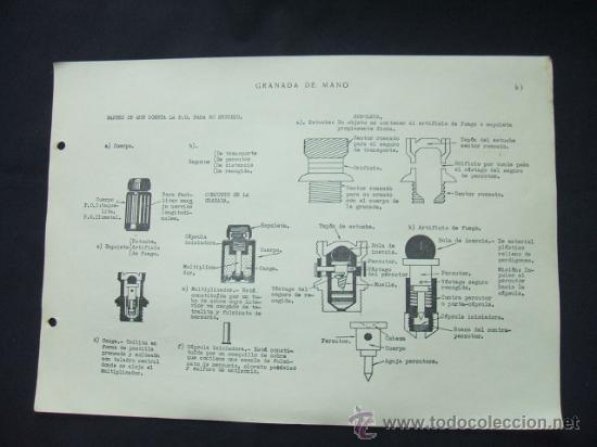 Militaria: 3 LAMINAS - GRANADAS DE MANO - - Foto 4